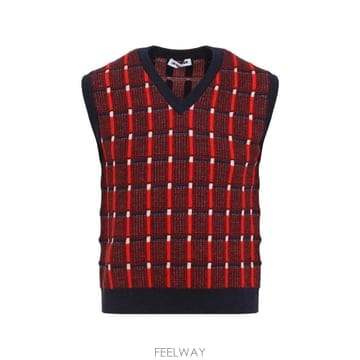 JIL SANDER 26 FW ������ üũ ���� V�� ����Ʈ J22FB0152J14852 TP45484436426 FW ������ üũ ���� V�� ����Ʈ J22FB0152J14852 TP45