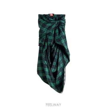 Diesel 26 FW ���� draped tartan midi skirt with lace trim A251770TJCC26 FW ���� draped tartan midi skirt with lace trim A25