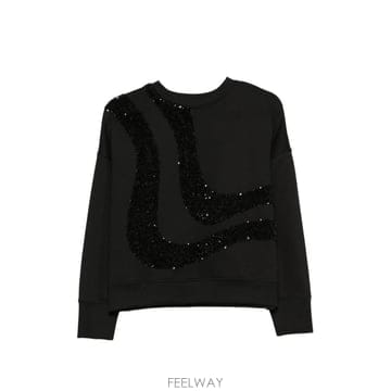 Armani 26 FW �Ƹ����� sequin embellished sweatshirt EW004669AF25807 TP426 FW �Ƹ����� sequin embellished sweatshirt EW004669A