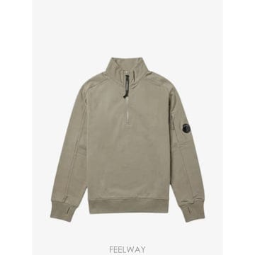 CP company 26 FW CP���۴� Lens detail quarter zip sweater 21CMSS033A00508626 FW CP���۴� Lens detail quarter zip sweater 21CMSS0