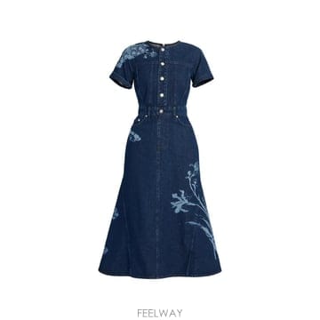 ERDEM 26 FW ������ floral print short sleeve midi dress PF26DED10600926 FW ������ floral print short sleeve midi dress PF26