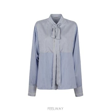 26 FW 에르마노설비노 스트라이프 레이스 트리밍 셔츠 D492K777APVW TP459349810