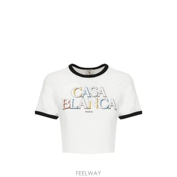 CASABLANCA 26 FW ī�����ī �ΰ� ����Ʈ ũ�� Ƽ���� WPF26JTS01002 TP45747377326 FW ī�����ī �ΰ� ����Ʈ ũ�� Ƽ���� WPF26JTS01002