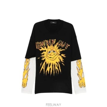 26 FW 아미리 번트 아웃 LJ 티셔츠 AMTOJR1151 TP455257012