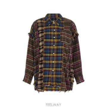26 FW R13 spliced checkered shirt R13WR733R940B TP459349216