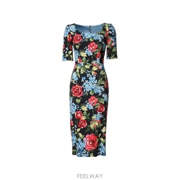 Dolce&Gabbana 26 FW ��ü�ذ��ٳ� �÷η� ����Ʈ ���� �� �巹�� F6H4PTFSIBR TP45838101926 FW ��ü�ذ��ٳ� �÷η� ����Ʈ ���� �� �巹�� F6H4PT