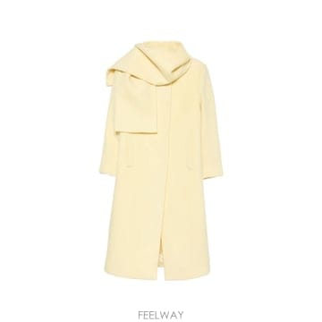 MSGM 26 FW ���������� scarf detail single breasted coat 4141MDC012676026 FW ���������� scarf detail single breasted coat 414