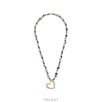 26 FW BIMBA Y LOLA  텍스처 하트 스톤 네크리스 262BAB11310500 TP45837875