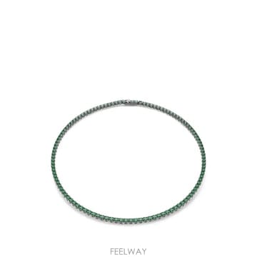 26 FW 스와로브스키 매트릭스 크리스털 장식 테니스 네크리스 5743472 TP457500450