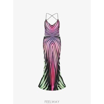 Roberto Cavalli 26 FW �κ����� ī�߸� ���� ���� �Ķ���̽� ũ�ν� ��Ʈ�� �ƽ� �巹�� XKT1024QM33 TP455426 FW �κ����� ī�߸� ���� ���� �Ķ���̽� ũ�ν� ��Ʈ