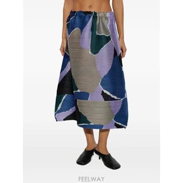 Issey Miyake 26 FW �ø��� �ø��� �̼��� �̾��� Surprise  abstract print pleated midi26 FW �ø��� �ø��� �̼��� �̾��� Surprise  abstract p