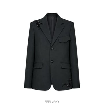 26 FW 쟈딕앤볼테르 바닐 크리스털 장식 블레이저 WWBL01991 TP455396009