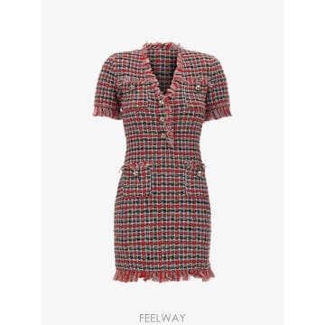 Self Portrait 26 FW ������Ʈ����Ʈ ���� üũ �����̵� ��Ʈ �̴� �巹�� AW26146SBR TP45766392826 FW ������Ʈ����Ʈ ���� üũ �����̵� ��Ʈ �̴� �巹