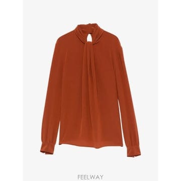 26 FW 생로랑 실크 크레이프 드 신 애스콧 블라우스 873735Y100W TP457577727