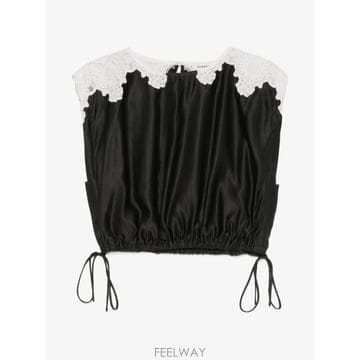26 FW 산드로 레이스 트리밍 크롭 탑 SFPTO00984 TP454675994