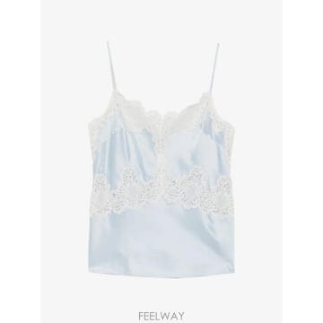 26 FW 산드로 레이스 트리밍 민소매 탑 SFPTO00985 TP454675837