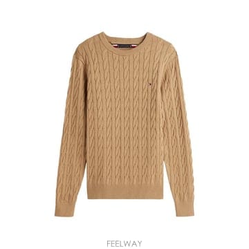 26 FW 타미힐피거 로고 자수 케이블 니트 스웨터 MW0MW33132 TP458369401