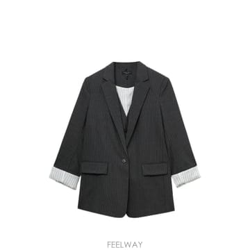 26 FW 랙앤본 핀스트라이프 7부 소매 블레이저 RA9X25H4MTA TP454663264
