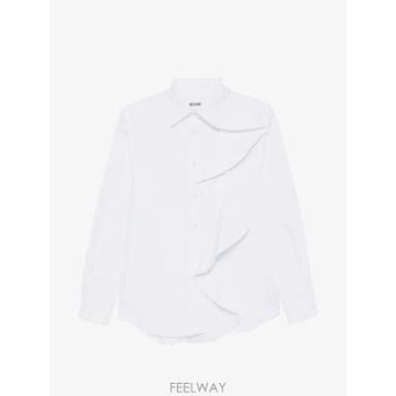 26 FW 모스키노 러플 디테일 긴소매 셔츠 A02315436 TP458446120