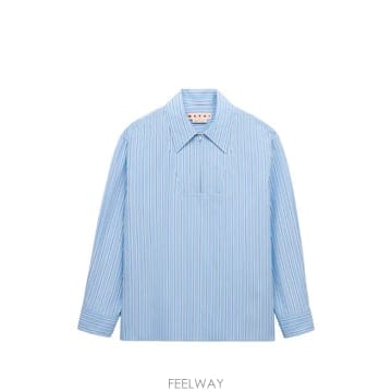 26 FW 마르니 스트라이프 지퍼 빕 포플린 셔츠 CUMU0389J0UTC644 TP455384624