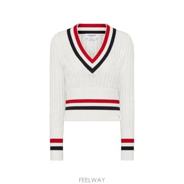Thom Browne 26 FW ����� cricket RWB stripe baby ladder cable shrunken swe26 FW ����� cricket RWB stripe baby ladder cable sh