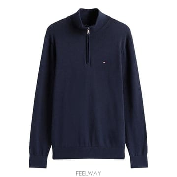 26 FW 타미힐피거 모크 넥 코튼 스웨터 MW0MW37331 TP458301778