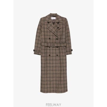 26 FW 라르디니 Prince of Wales check double breasted coat A7OLIV
