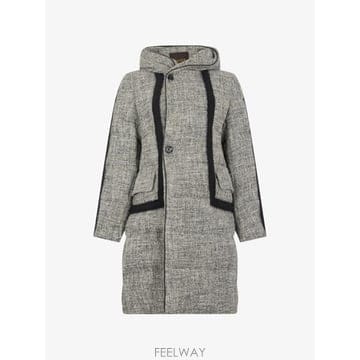 MOORER 26 FW ������ tweed effect hooded coat MADIASTB TP45940866226 FW ������ tweed effect hooded coat MADIASTB TP45940