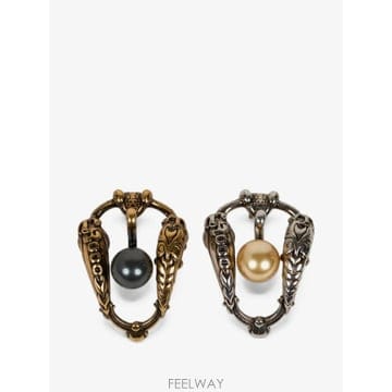 26 FW 에트로 펄 비즈 앤 애니멀 버클 이어링 WF5A0100AM030 TP457555578