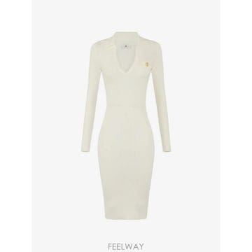 Elisabetta Franchi 26 FW Elisabetta Franchi knit dress with openwork embroideri26 FW Elisabetta Franchi knit dress with openwork embr