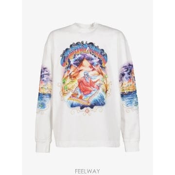 26 FW 카사블랑카 graphic print long sleeve T shirt MAW26JTS10202