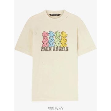 Palm Angels 26 FW �ʾ����� ũ�ν��ε� ���� Ƽ���� PMAA001S25JER0060B84 TP45842645526 FW �ʾ����� ũ�ν��ε� ���� Ƽ���� PMAA001S25JER006