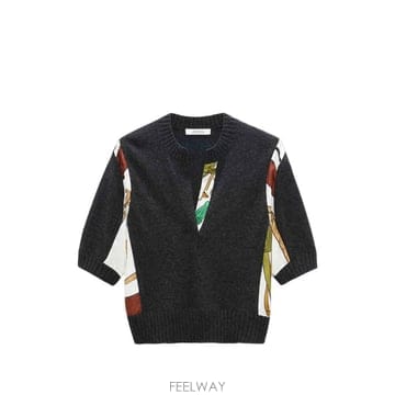 | Other Brand | 26 FW Dorothee Schumacher Ǯ��� ������Ʈ��Ʈ V�� ��ġ��ũ �ݼҸ� ž 611402 TP26 FW Dorothee Schumacher Ǯ��� ������Ʈ��Ʈ V�� ��ġ