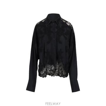 26 FW 에르마노설비노 레이스 트리밍 자수 셔츠 D482K743APEMY TP454510979
