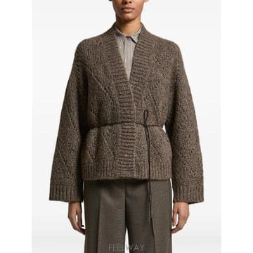 | Other Brand | 26 FW Peserico sequin embellished belted cardigan S99522F03A26 FW Peserico sequin embellished belted cardigan S995