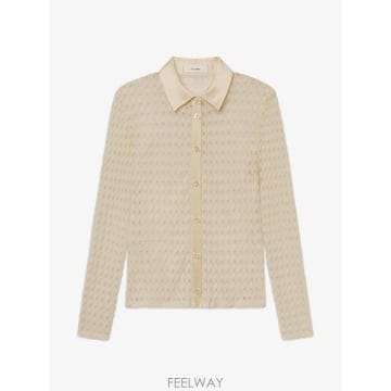 26 FW 프레임 레이스 니트 긴소매 셔츠 WF26JKT019CREA TP459403719