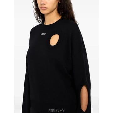 Off White 26 FW ����ȭ��Ʈ Meteor cropped knit sweater 2FE00527TW003 TP459426 FW ����ȭ��Ʈ Meteor cropped knit sweater 2FE00527T