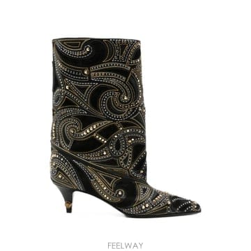Versace ���Ϲ�� ������ü studded leather ankle boots���Ϲ�� ������ü studded leather ankle boots