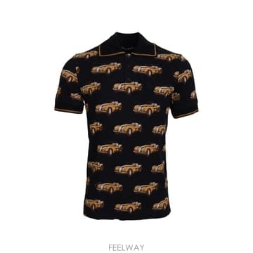Dolce&Gabbana ���Ϲ�� ��ü�ذ��ٳ� car print polo shirt���Ϲ�� ��ü�ذ��ٳ� car print polo shirt