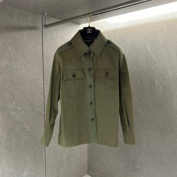 샤넬 밀리터리 트위드 셔츠 자켓