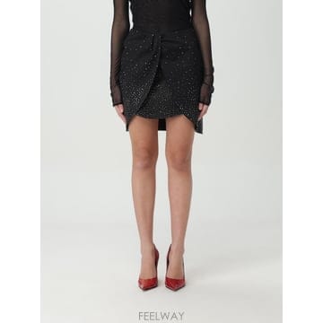 [A6] 오프화이트 OWCU009S24FAB003 여성 미디 스커트 OWCU009S24FAB003-1000