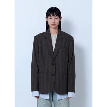 26 FW 아크네 여성 체크 울 블레이저 AH0353 AHB TP878033250