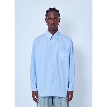 Maison Margiela 26 FW �������������� ���� Classic Cotton Poplin Shirt mmm0165005blu26 FW �������������� ���� Classic Cotton Poplin Shirt 