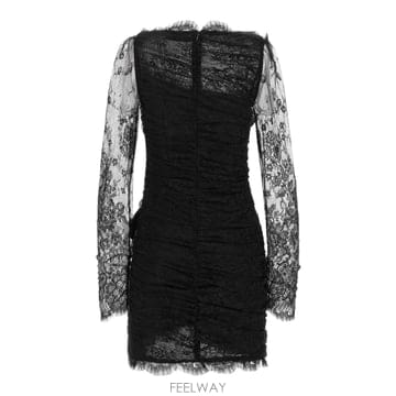 ALESSANDRA RICH 25FW �˷�����ġ ���̽� �̴� �巹�� FABX4125P46230900 TP57747772725FW �˷�����ġ ���̽� �̴� �巹�� FABX4125P462309