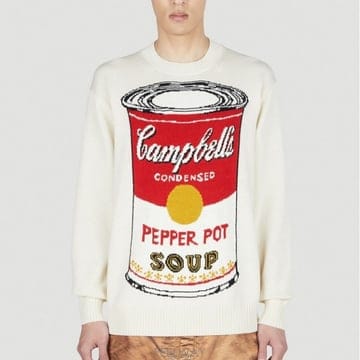 26 FW 준야 와타나베 Soup Andy Warhol 그래픽 니트 스웨터 WK N004 S23 2
