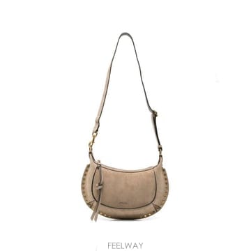 26FW 이자벨마랑 오스칸 문 스웨이드 카프스킨 레더 숄더백 PP0003FA A3C32M 50KT GREY