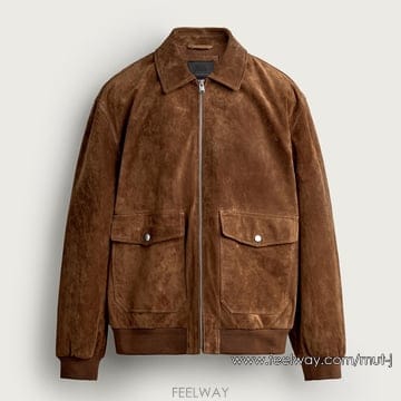 ZARA 자라 레귤러핏 포켓 스웨이드 가죽자켓 Z1025