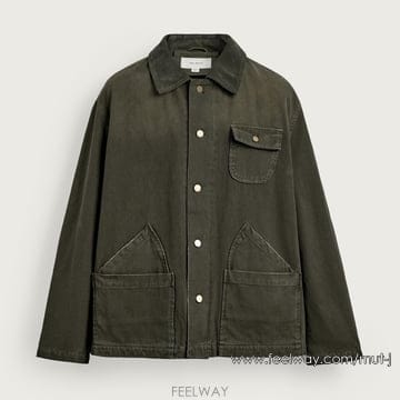 ZARA 자라 콤비네이션 칼라넥 워싱 자켓 Z1009