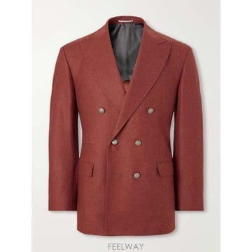 브루넬로 쿠치넬리 더블브레스티드 CASHMEREFLANNEL 블레이 B0082365244