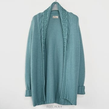 이태리 BLUMARINE 숄칼라 비즈 롱 가디건